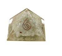 Blessfull Healing Reiki Healing Stone Fen Shui Gift Jade verde claro con lápiz de cristal transparente y logotipo de cobre Pyramid Chakra Energy