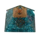 Blessfull Healing Reiki Healing Stone Fen Shui Gift Light Apatite con Clear Crystal Pencil y Copper Logo Logo Pyramid Chakra Energy