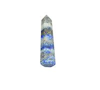 Blessfull Healing Reiki Lapis Lazuli Healing Crystal Wand Single Point Gemstone Energy Generator Spiritual Stone Balancing Table Decor (3.5 "a 5")