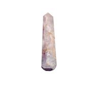 Blessfull Healing Reiki Light Amethyst Healing Crystal Wand Single Point Gemstone Generador de energía Piedra espiritual Decoración de la mesa de equilibrio (2.5 "a 3.5")
