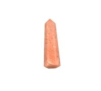 Blessfull Healing Reiki Orange Aventurine Healing Crystal Wand Single Point Gemstone Energy Generator Espiritual Stone Balancing Table Decor Product (1.5 "a 2")
