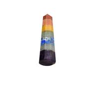 Blessfull Healing Reiki Seven Chakra Healing Crystal Wand Single Point Gemstone Energy Generator Spiritual Stone Balancing Table Decor (1.5 "a 2")