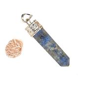 Blessfull Healing Reiki Spiritual Faith Healing Gemstone Energy 6Side Lapis Lazuli Collar de piedra con colgante Rose Desert Selenite