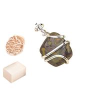 Blessfull Healing Reiki Spiritual Faith Healing Gemstone Energy Poppy Jasper Wire Wrap Collar Colgante Con Rose Desert Selenite/Cube Selenite