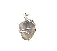 Blessfull Healing Reiki Spiritual Faith Healing Gemstone Energy Serpentine Stone WireWrap Colgante de collar