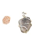 Blessfull Healing Reiki Spiritual Faith Healing Gemstone Energy Serpentine Stone WireWrap Collar con colgante Rose Desert Selenite