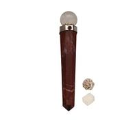 Blessfull Healing Reiki Varitas de cristal equilibradoras de piedras preciosas Feng Shui Fancy Jasper Varita de bola de cristal de un punto con selenita del desierto de rosas | Cubo selenita