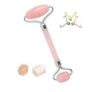 Blessfull Healing Rose Quartz Gua Sha SPA Jade Masaje Rodillo Masajeador Ojo Cara Cuello Relajación Facial Herramienta para Adelgazar Con Rose Desert Selenite/Cube Selenite