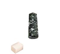 Blessfull Healing Snowflake Wand Obelisco Jumbo Reiki Crystal Gemstone Generador de energía espiritual Decoración de mesa de equilibrio con cubo de selenita