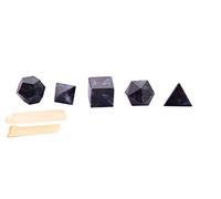 Blessfull Healing Sodalite Pocket Palm Reiki Stones Plantonic Solids Geometry Sagrado Set de piedras preciosas caídas con regla de selenita Varita pequeña Varita