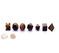 Blessfull Healing Tiger Eye Pocket Palm Reiki Stones Plantonic Solids Geometry Sagrado Set Tumbled/Merkaba Star Statue Gemstones Con Rose Desert Selenite/Selenite Cube