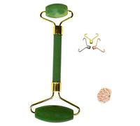 Blessfull Healing Verde Aventurina Gua Sha SPA Jade Rodillo de masaje Masajeador Ojo Cara Cuello Relajación facial Herramienta para adelgazar Con Rose Desert Selenite