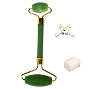Blessfull Healing Verde Aventurina Gua Sha SPA Jade Rodillo de masaje Masajeador Ojo Cara Cuello Relajación facial Herramienta para adelgazar Con cubo de selenita