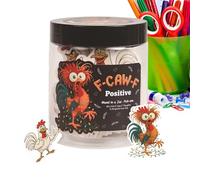 Blessings Jar | 1 unidad motivacional Funny Chicken Desk Decor Inspirational Quote Cards Positivity Jar Daily Encouragement Gift Container | Office Home Birthday Easter Holiday New Year Party Favors