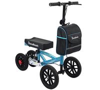 BlessReach Patinete de rodilla, andador plegable para todo terreno, con freno de disco, para lesiones en los pies, muletas compactas, alternativa