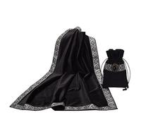 BLESSUME Altar Tarot Gamuza de Mesa con Una (Negro)