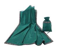 BLESSUME Altar Tarot Mesa Paño Divinidad Wicca Terciopelo Paño con Tarot Bolsa (Verde)