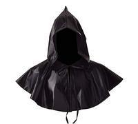 BLESSUME - Capucha medieval, pagana, Wicca y colgante con cruz, accesorio para cosplay (negro 2)