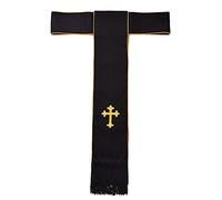 BLESSUME Cinturón Sotana Sacerdote Cardenal Clérigo Cintura Faja(L, sólo cinturón negro 1)