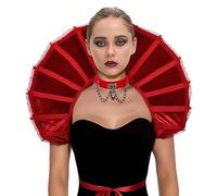 BLESSUME Collar gótico de encaje alto, cuello de malla victoriano de reina para disfraz de Halloween