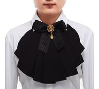 BLESSUME Cuello Victoriano Jabot Collar (Negro)
