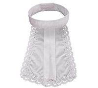 BLESSUME Juego de puños de encaje colonial jabot (jabot blanco 1)