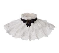 BLESSUME Lolita - Collar de cuello isabelino, cuello gótico de encaje, blanco 2, Talla única