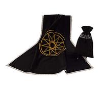 BLESSUME Mantel de cartas de tarot con bolsa de tarot, terciopelo Wicca (negro 3)
