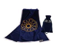 BLESSUME Mantel de tarjeta de tarot de altar con bolsa de tarot de adivinación Wicca de terciopelo (azul 3)