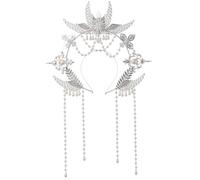 BLESSUME Mary Halo - Tiara con diadema para mujer, diadema de diosa (plata)