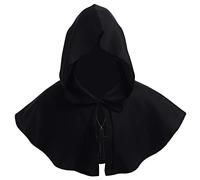 BLESSUME medieval Cowl monje capucha Wicca pagano Cosplay (Negro)