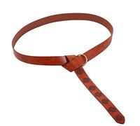 BLESSUME Medieval LARP Recreacion Vikingo Batalla Caballero Cinturón Cuero de pu (165CM Marrón claro)