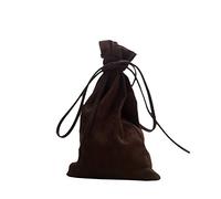 BLESSUME Riñonera medieval con cordón para disfraz de vikingo renacentista, Marrón, 1 Count (Pack of 1), Bolsa