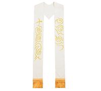 BLESSUME Sacerdote Estola Casulla Capa pluvial Vestiduras Clero Cruzar Similar a la nube Bordado Estola