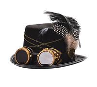 BLESSUME Sombrero Steampunk Gótico Chistera con Gafas Unisex (Colore B, M)