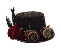 BLESSUME Sombrero Steampunk Gótico Chistera con Gafas Unisex (Colore C, M)