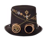 BLESSUME Sombrero unisex Steampunk con gafas, accesorios de disfraz (varios estilos claásicos), N, L