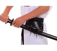 BLESSUME Soporte para cinturón de Piel sintética con Espadas vikingas para Larp Cosplay (Negro 2)