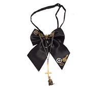 BLESSUME Steampunk Gear - Pajarita gótica para disfraz retro vintage (negro3)