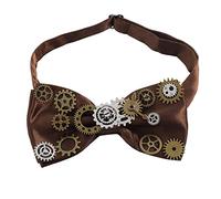 BLESSUME Steampunk Victoria Corbata de moño Retro gargantilla Corbata (Marrón)