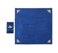 BLESSUME Tarot - Mantel y funda para mesa (4 unidades), color azul