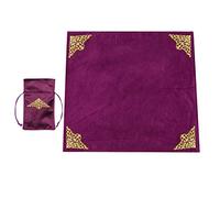 BLESSUME Tarot - Mantel y funda para mesa (4 unidades), color morado