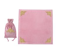 BLESSUME Tarot - Mantel y funda para mesa (4 unidades), color rosa