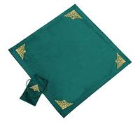 BLESSUME Tarot - Mantel y funda para mesa (4 unidades), color verde