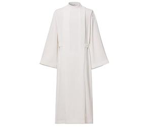BLESSUME Vestiduras de sacerdote y clero, Alb con pliegues en la parte delantera y cinturón, Blanco marfil, Medium