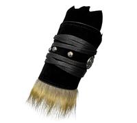 BLESSUME Viking - Brazaletes de cuero medieval para tiro con arco con piel sintética, protectores de brazo LARP ajustables para cosplay, Halloween
