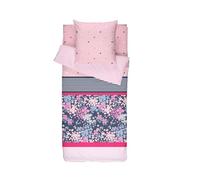 Bleu Câlin Caradou, Juego de Cama para Niños, 4 Piezas, Algodón, Edredón incluido, LUCILE, Rosa, 90x190 cm, CAR C90