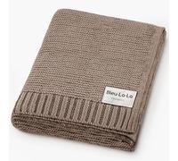 Bleu La La Manta para Bebé - 100% Algodón Orgánico, Pañuelo Envoltente para Niñas Y Niños - Manta De Cuna Suave, Cálida Y Acogedora para Envolver A Recién Nacidos Y Bebés (Moca)