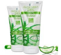 Bleu & Marine Bretania - Gel Aloe Vera 100% Natural 2 x 200ml | Hidratante Facial/Corporal | Regenerador de Piel | Reparador Cabello | Preparación Cosmetica | Cuidado del Cabello, Clear