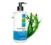 bleu & marine Bretania - Leche Limpiadora Desmaquillante Antiedad | Con Colágeno y Algas | Hidrata y Tonifica | Renueva Tejidos Conjuntivos | Hipoalergénico, 200 ml